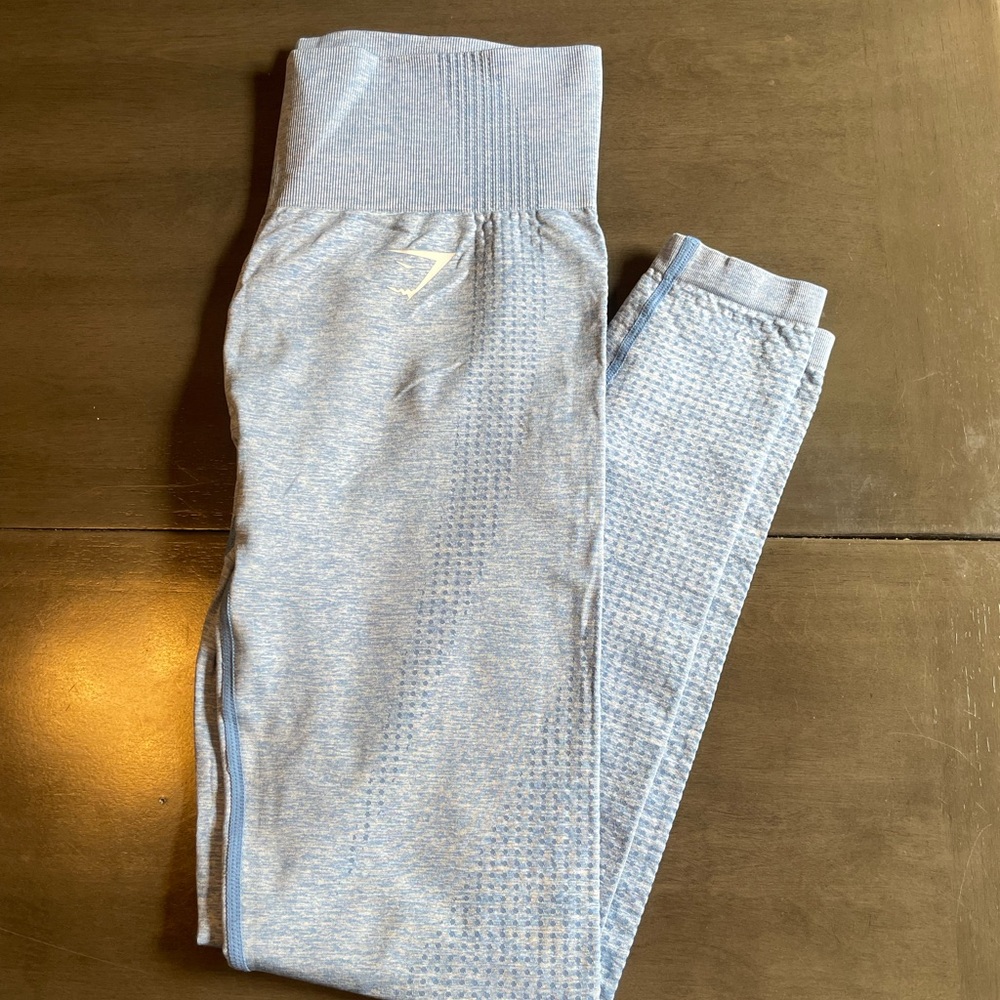 LIGHT BLUE GYMSHARK VITAL SEAMLESS LEGGING